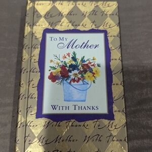 Gold Floral 'To My Mother' Book. Mothers Day Or Birthday Gift